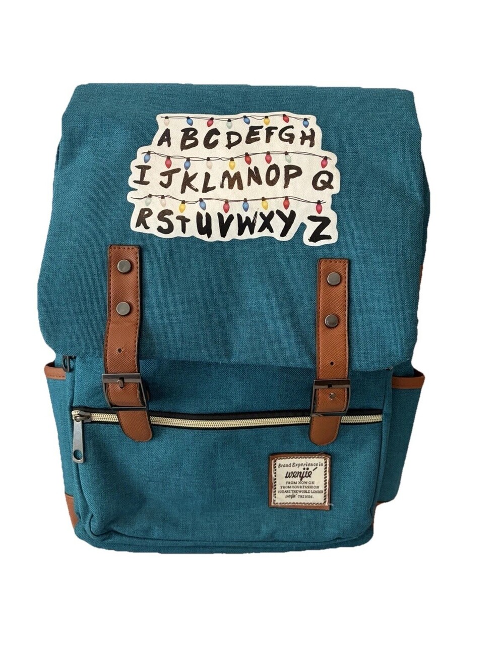 Wenjie British Oxford Style Casual Backpack (Blue)
